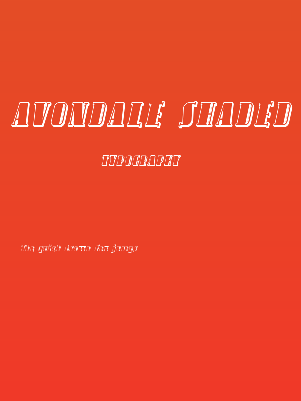 Avondale Shaded Italic Poster
