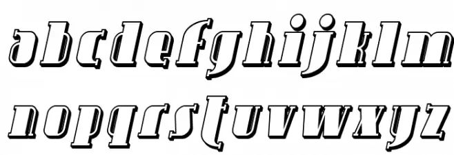 Avondale Shaded Italic Fuentes MINÚSCULAS