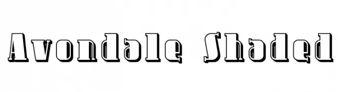Avondale Shaded  नि: शुल्क फ़ॉन्ट्स डाउनलोड