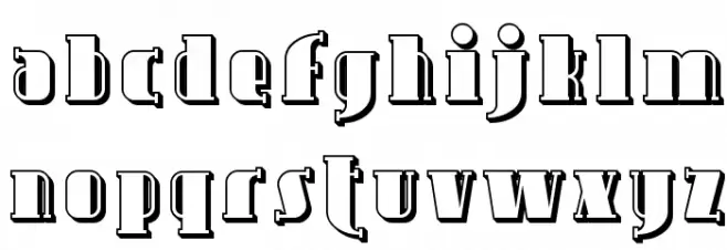 Avondale Shaded Font Litere mici