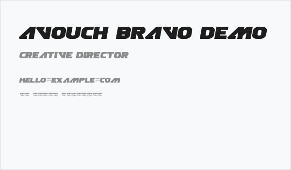Avouch Bravo Demo Business Card