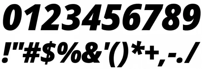 Avrile Sans Black Italic Font OTHER CHARS