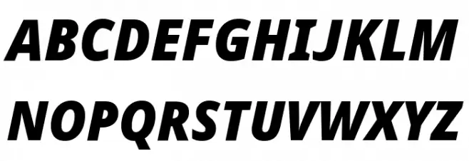 Avrile Sans Black Italic Schriftart Groß