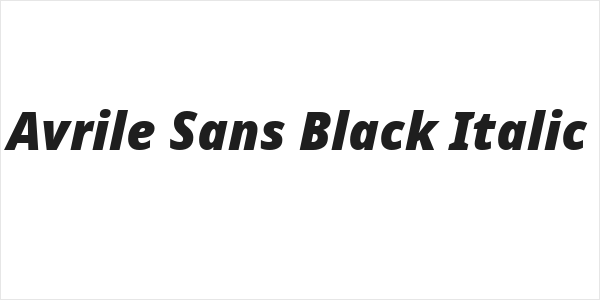 Avrile Sans Black Italic Logo