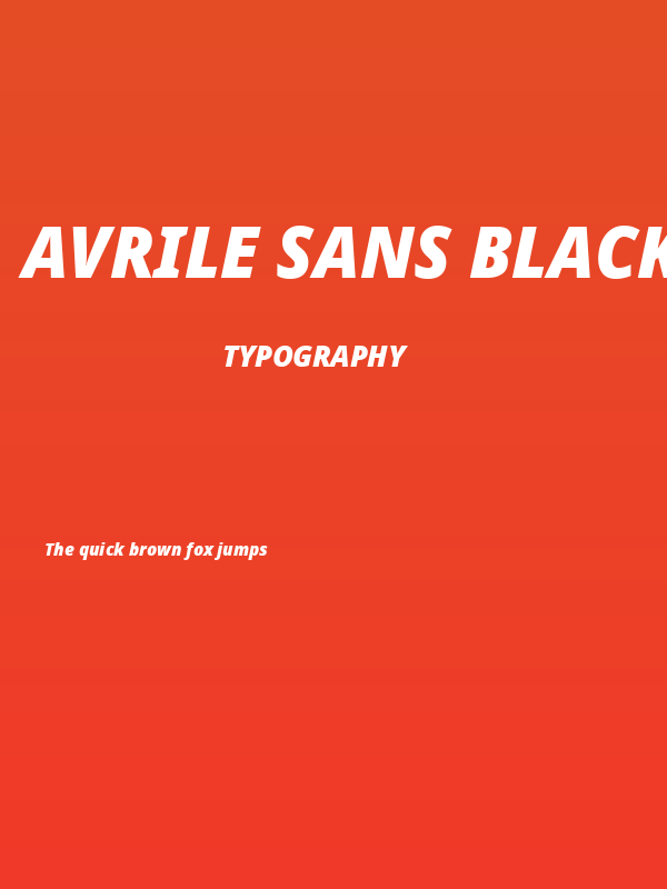 Avrile Sans Black Italic Poster