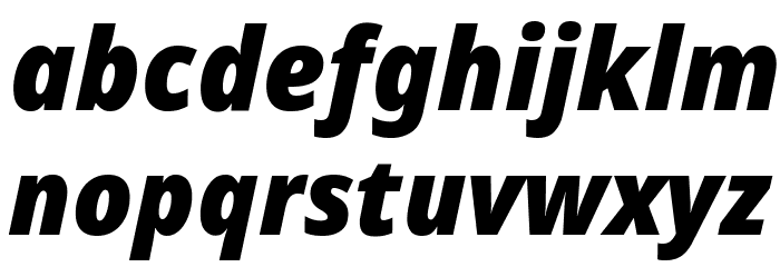 Avrile Sans Black Italic Font LOWERCASE