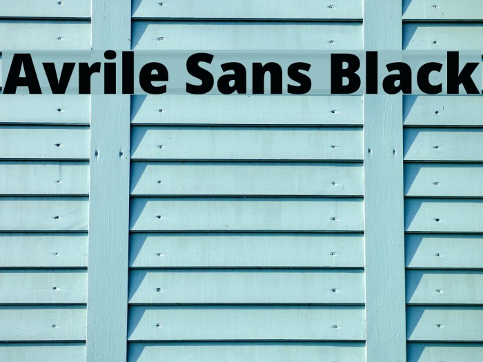 Avrile Sans Black Font examples