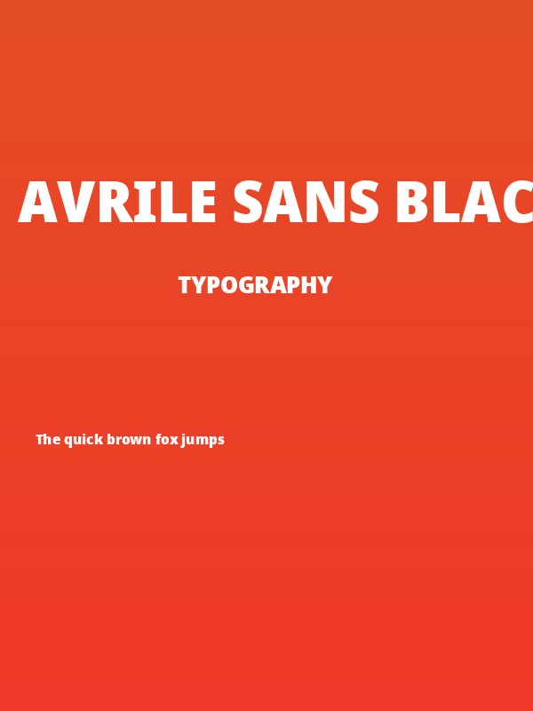 Avrile Sans Black Poster