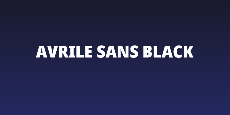 Avrile Sans Black Social Header