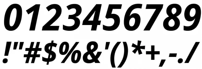 Avrile Sans Bold Italic Font OTHER CHARS