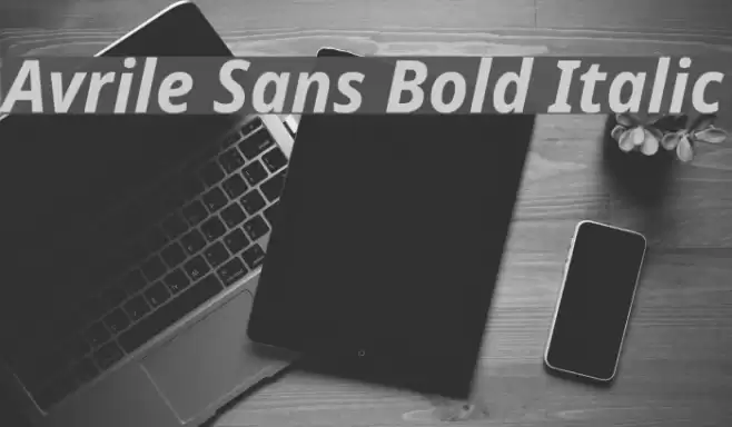 Avrile Sans Bold Italic Font examples
