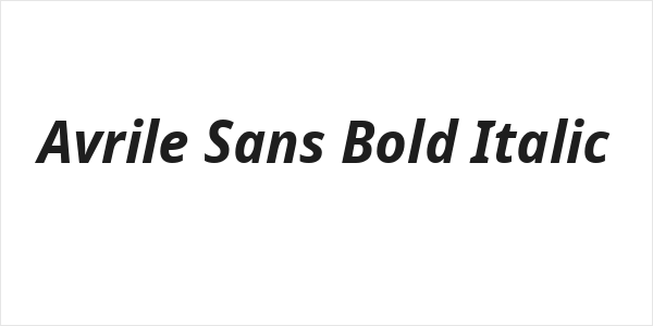 Avrile Sans Bold Italic Logo