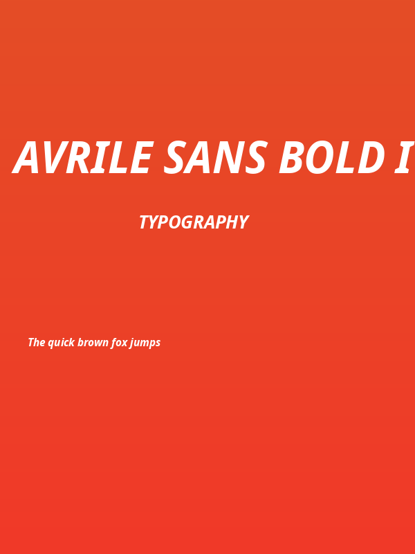 Avrile Sans Bold Italic Poster