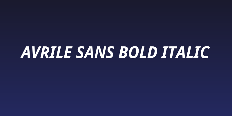 Avrile Sans Bold Italic Social Header