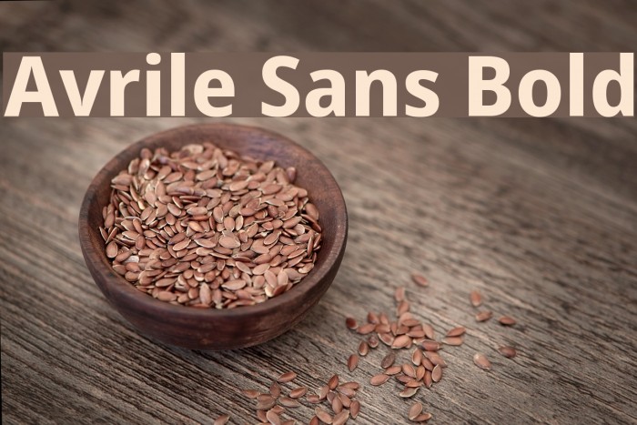 Avrile Sans Bold Font examples