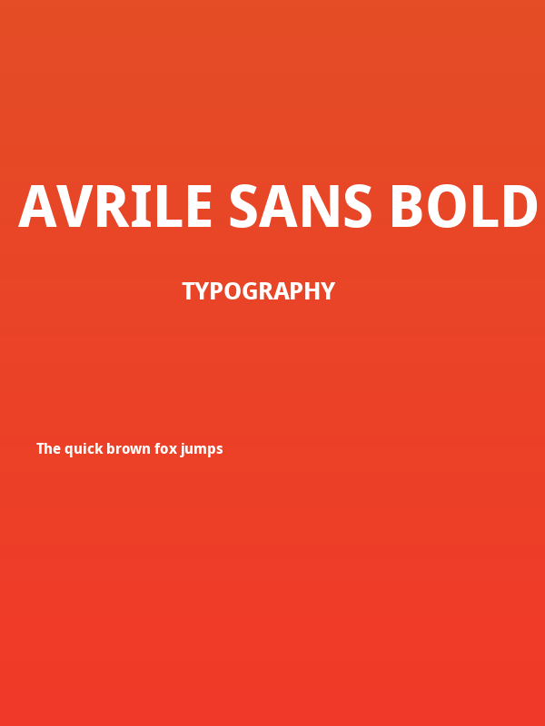 Avrile Sans Bold Poster