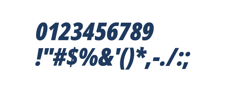 Avrile Sans Condensed Black Italic Other Characters