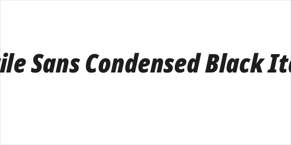 Avrile Sans Condensed Black Italic Logo