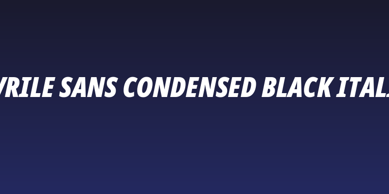 Avrile Sans Condensed Black Italic Social Header