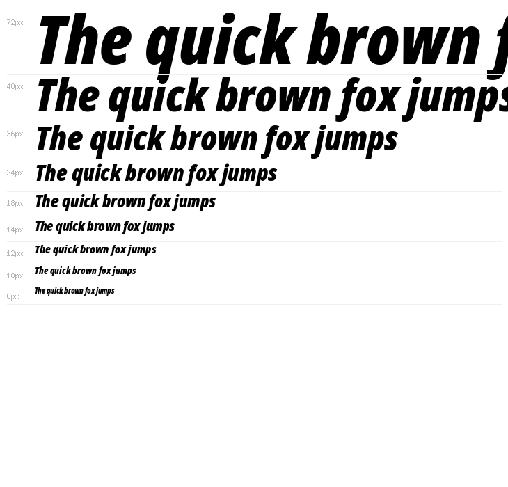 Avrile Sans Condensed Black Italic Waterfall