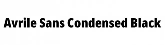 Avrile Sans Condensed Black  Descarca Fonturi Gratis