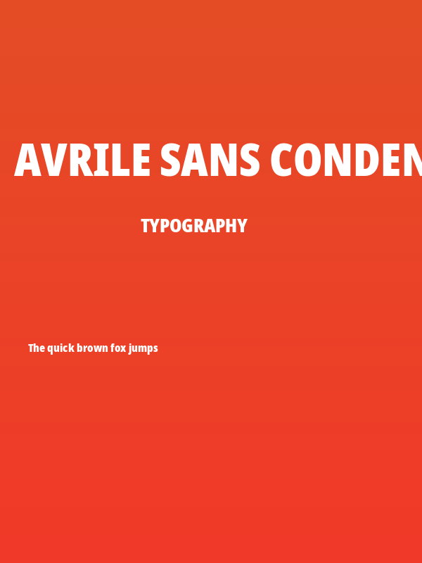 Avrile Sans Condensed Black Poster