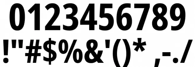 Avrile Sans Condensed Bold Font OTHER CHARS