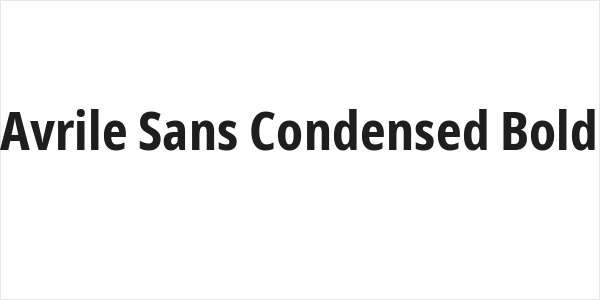Avrile Sans Condensed Bold Logo