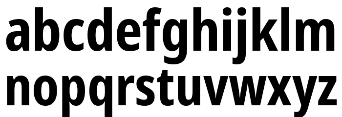 Avrile Sans Condensed Bold Font LOWERCASE
