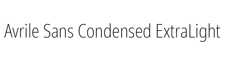 Avrile Sans Condensed ExtraLight  baixar fontes gratis