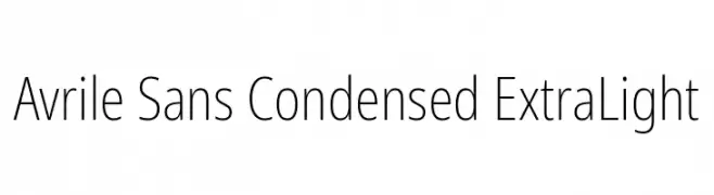 Avrile Sans Condensed ExtraLight  Descarca Fonturi Gratis