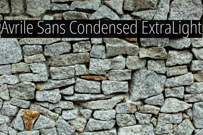 Avrile Sans Condensed ExtraLight Font examples