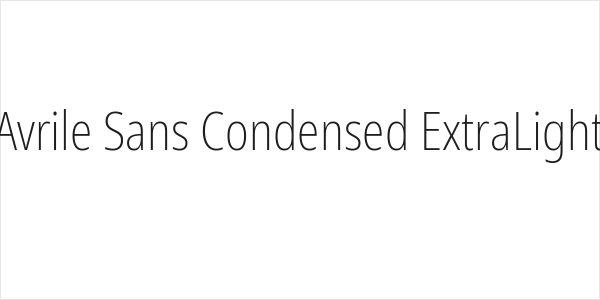 Avrile Sans Condensed ExtraLight Logo