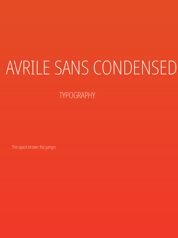 Avrile Sans Condensed ExtraLight Poster