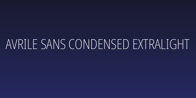 Avrile Sans Condensed ExtraLight Social Header