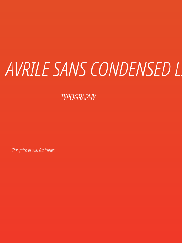 Avrile Sans Condensed Light Italic Poster