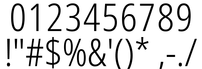 Avrile Sans Condensed Light Font OTHER CHARS