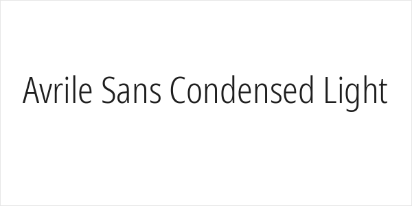 Avrile Sans Condensed Light Logo