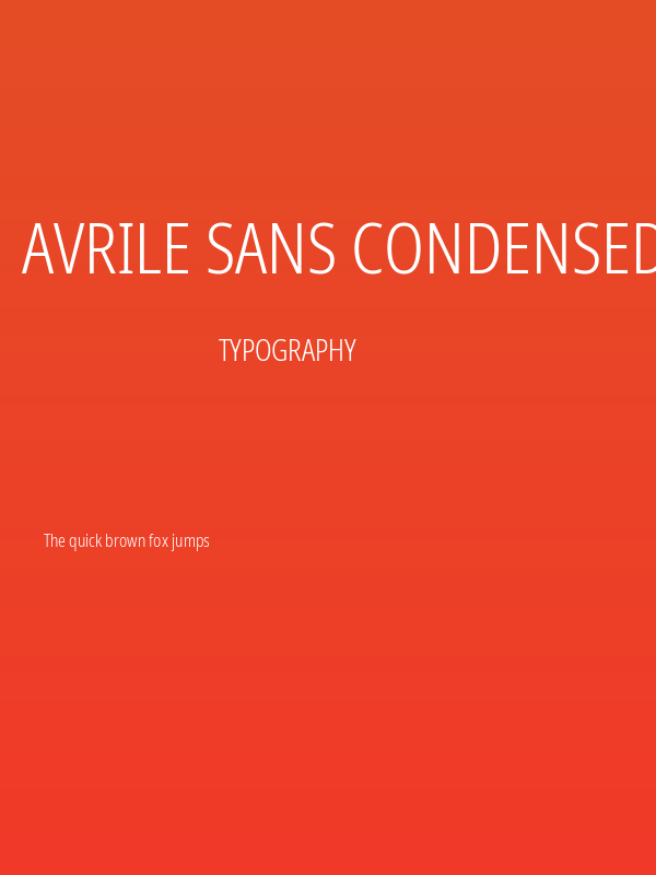 Avrile Sans Condensed Light Poster