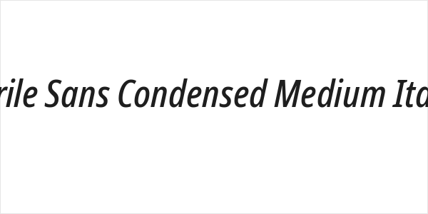 Avrile Sans Condensed Medium Italic Logo