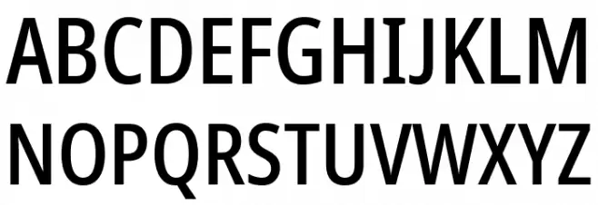 Avrile Sans Condensed Medium Font Litere mari