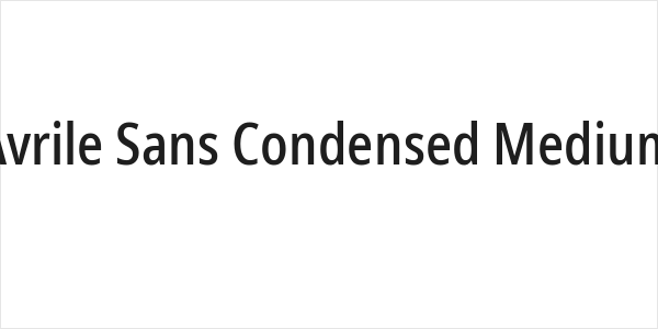 Avrile Sans Condensed Medium Logo