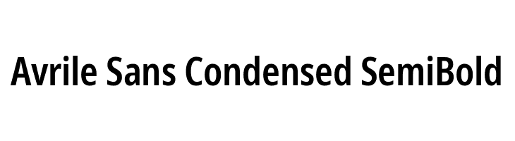 Avrile Sans Condensed SemiBold  免费字体下载