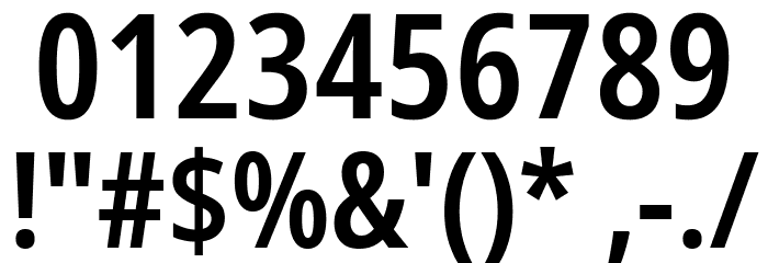 Avrile Sans Condensed SemiBold Font OTHER CHARS