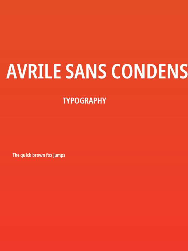 Avrile Sans Condensed SemiBold Poster