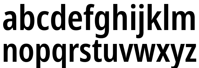 Avrile Sans Condensed SemiBold Font LOWERCASE