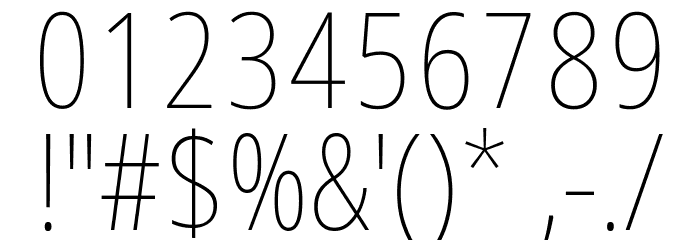 Avrile Sans Condensed Thin Font OTHER CHARS