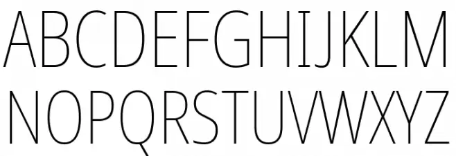 Avrile Sans Condensed Thin Fonte MAIÚSCULAS