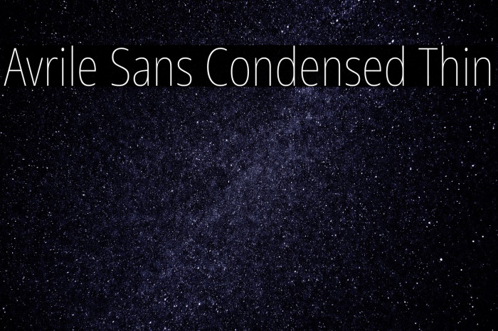 Avrile Sans Condensed Thin Font examples