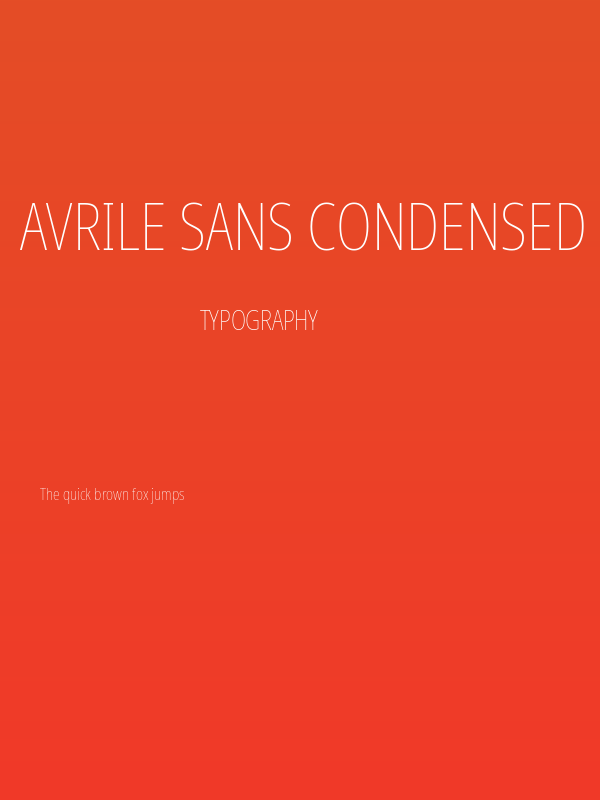 Avrile Sans Condensed Thin Poster